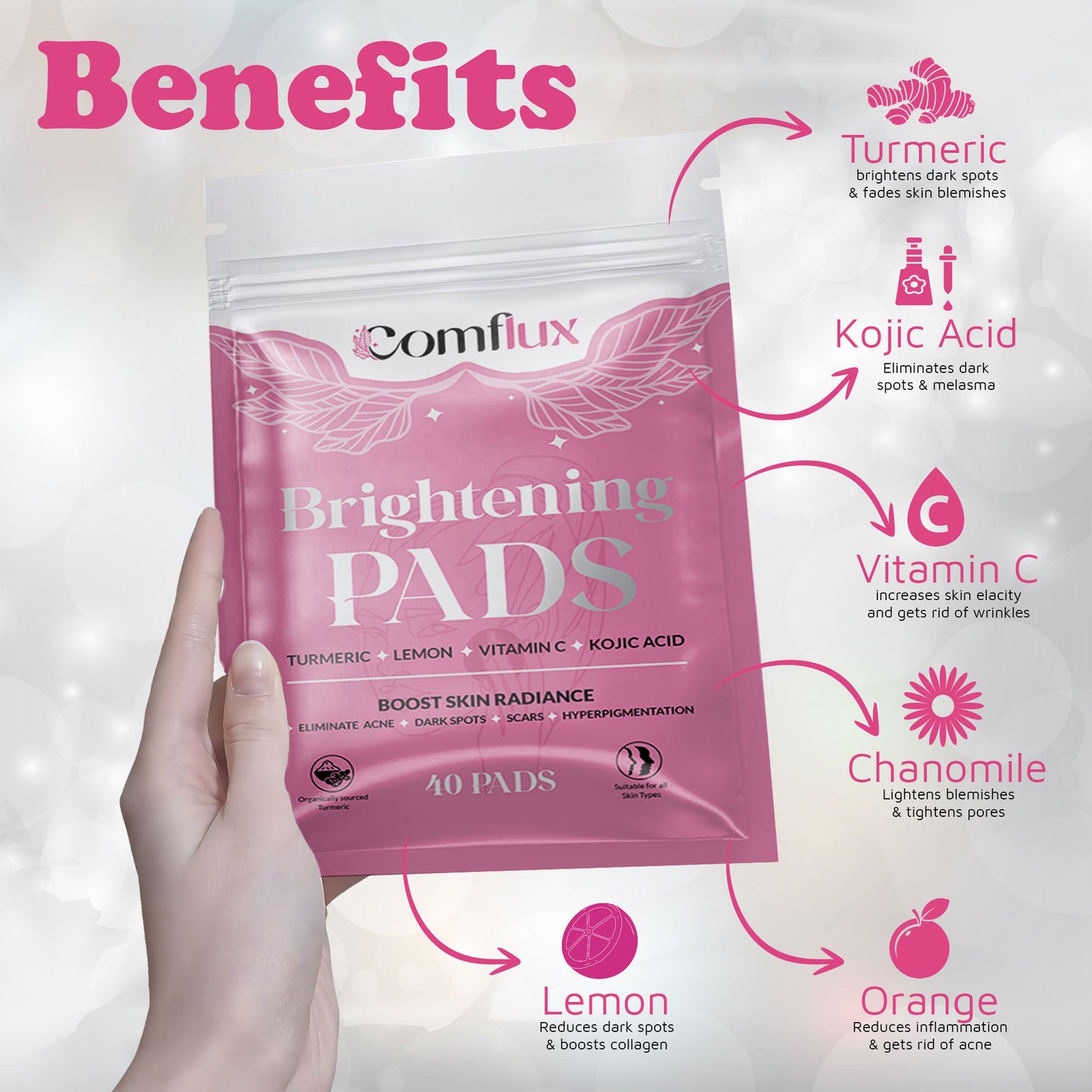 Brightening Turmeric & Kojic Acid Pads